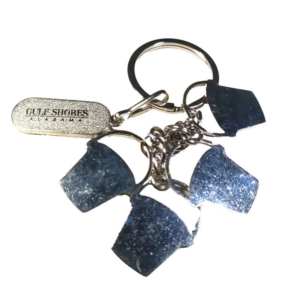Gulf Shores Alabama Sand Bucket Metal Keychain Souvenir